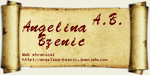 Angelina Bzenić vizit kartica